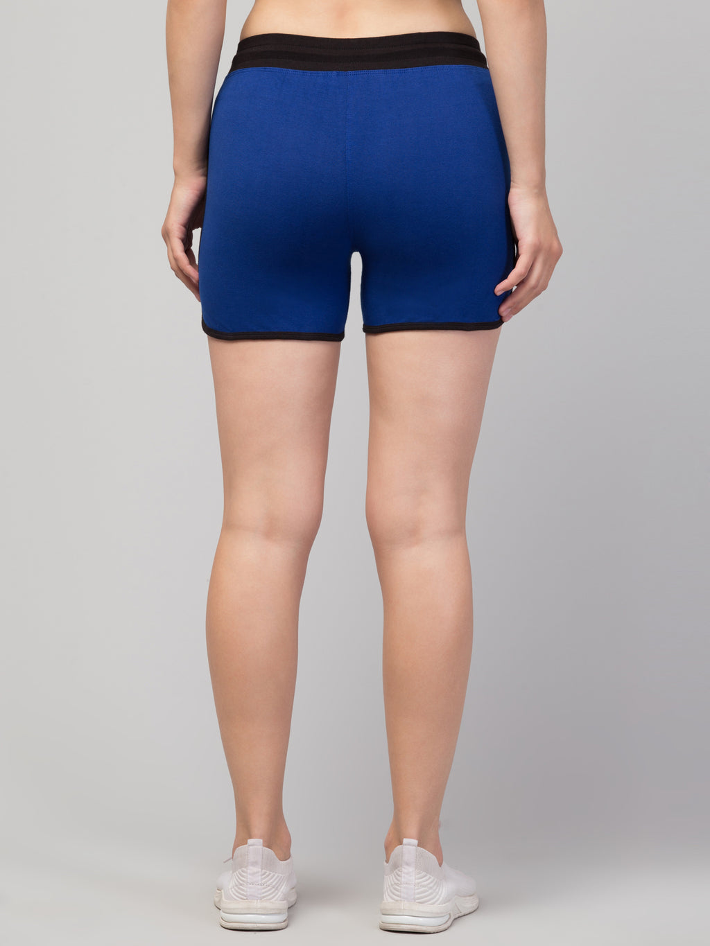 Women Solid Hot Blue Shorts