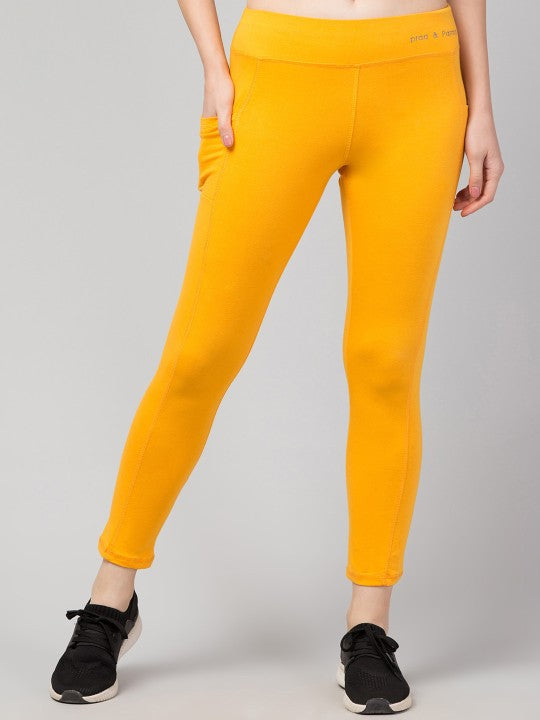 Women Ankle-Length Tights With Pockets