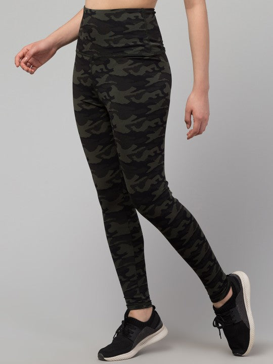 Women Pack Of 2 Printed Ankle Length Dry Fit Gym Tights