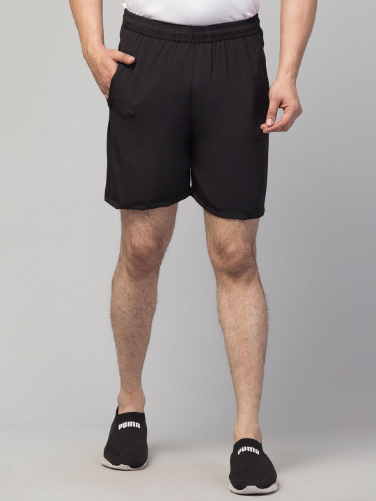 Men Running Sports Black Shorts