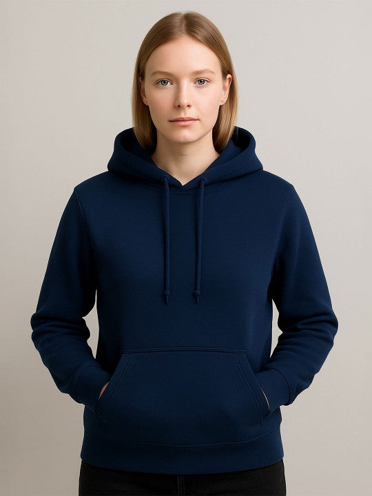 Women Hooded  Navy Sweatshirt