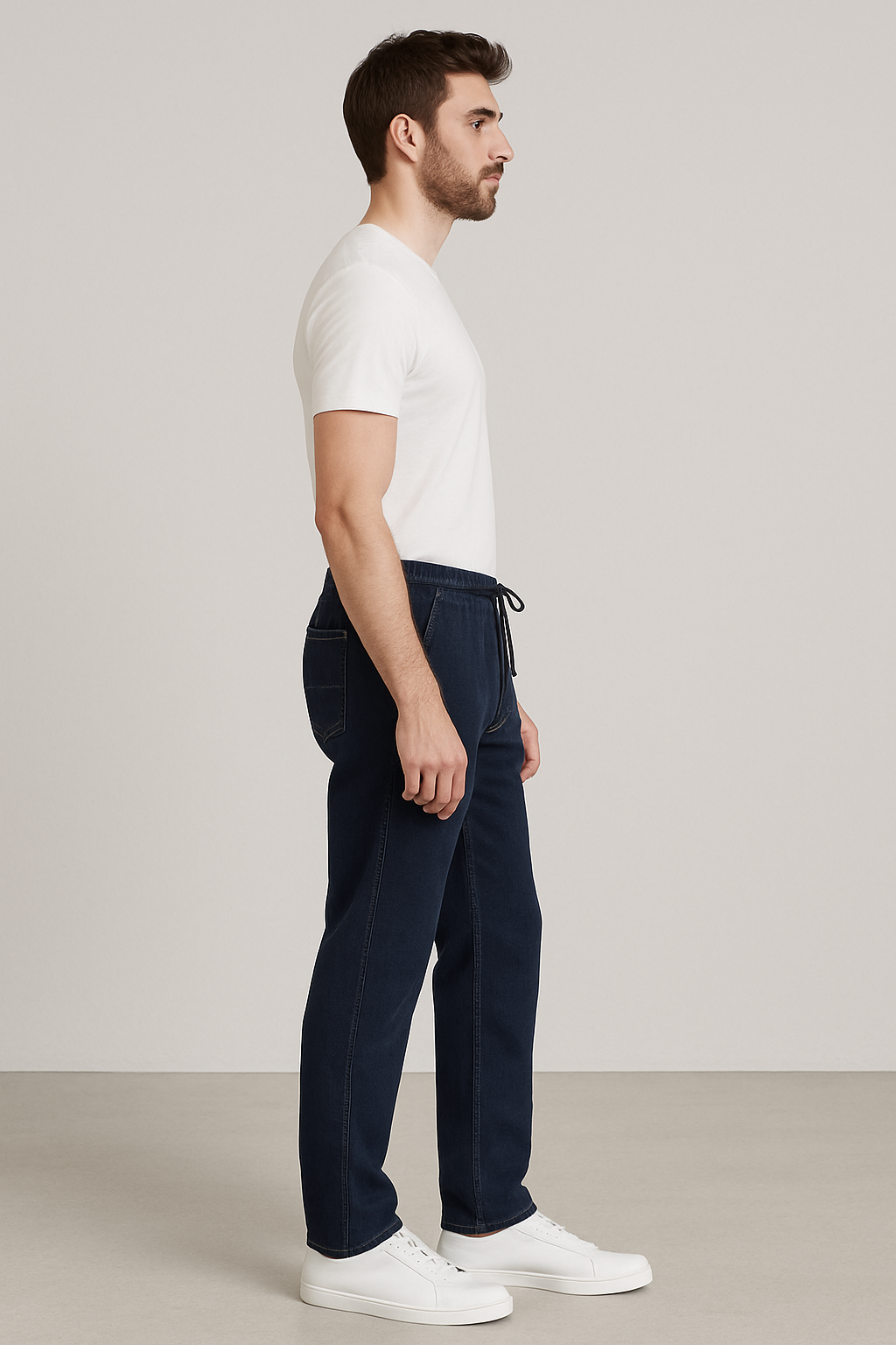 Men Regular Fit Denim Trouser