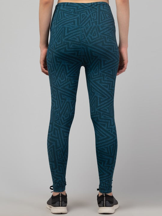 Women Pack Of 2 Printed Ankle Length Dry Fit Gym Tights