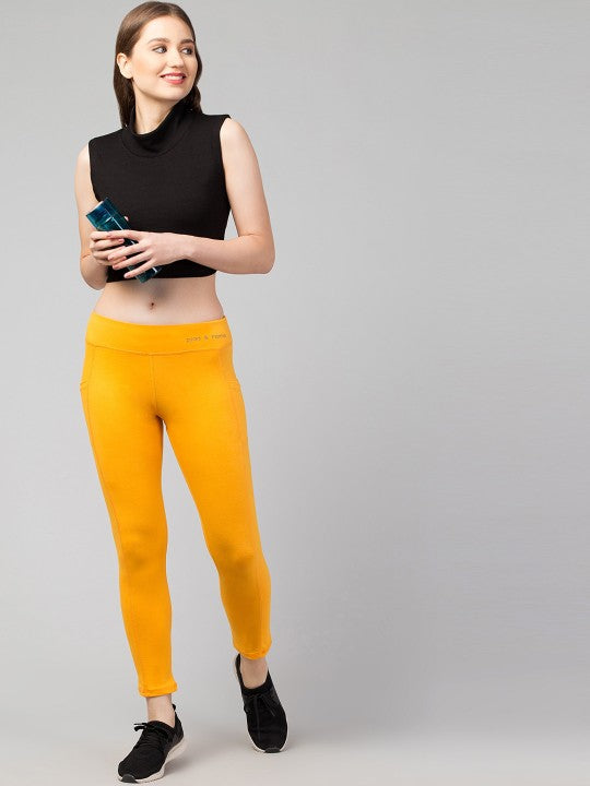 Women Ankle-Length Tights With Pockets