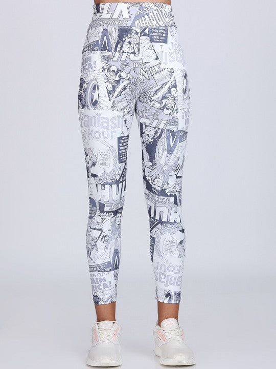 Women Printed Dry-Fit Cropped Tights