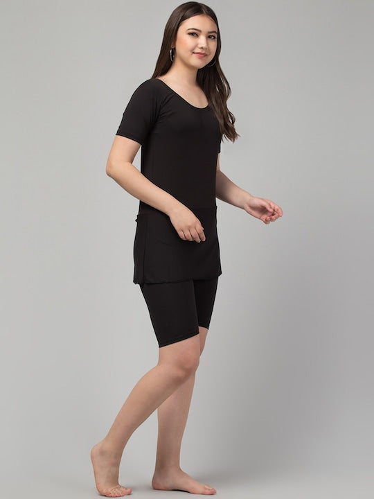Swimming Dress With Attached Shorts