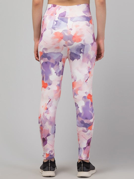 Women Pack of 2 Printed Dry Fit Ankle Length Gym Tights