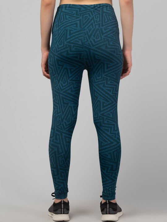 Women Pack of 2 Printed Dry Fit Ankle Length Gym Tights
