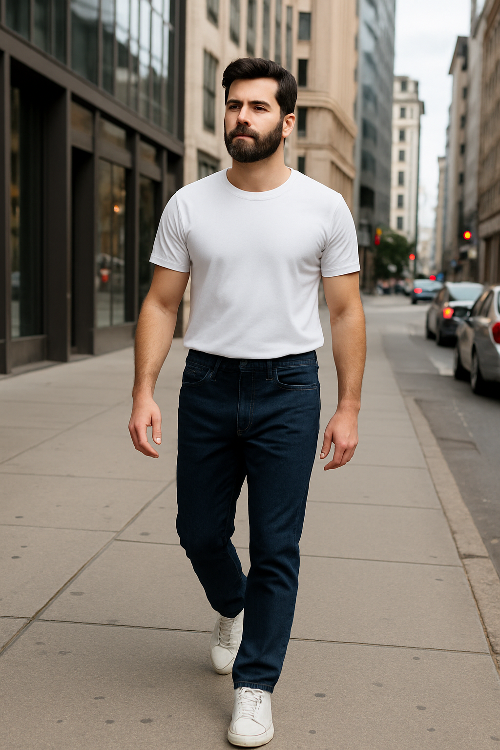 Men Regular Fit Denim Trouser