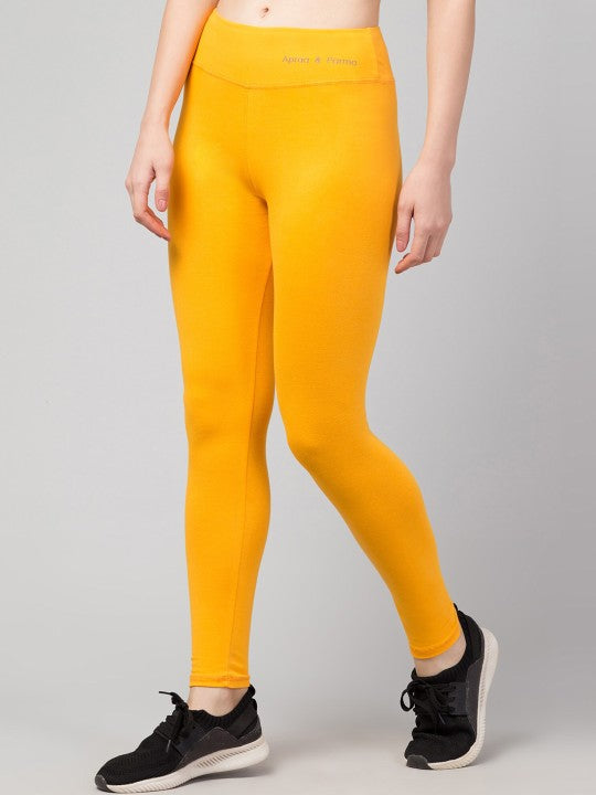 Women Slim Fit High-Rise Ankle Length Gym Tights