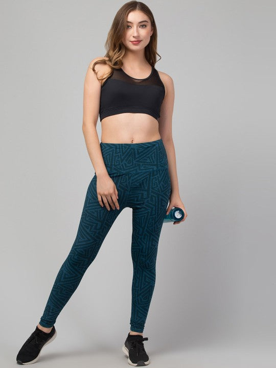 Women Pack of 2 Printed Dry Fit Ankle Length Gym Tights