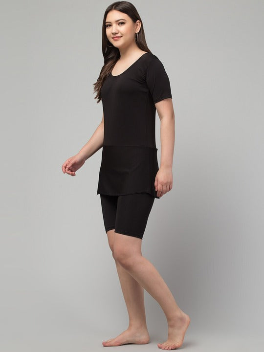 Swimming Dress With Attached Shorts