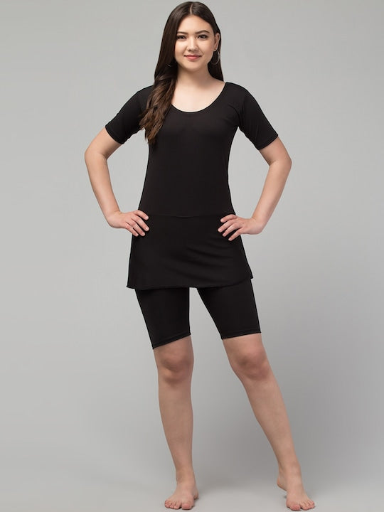 Swimming Dress With Attached Shorts