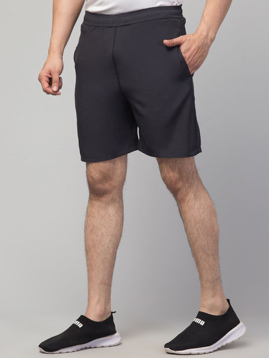 Men Running Sports Black Shorts