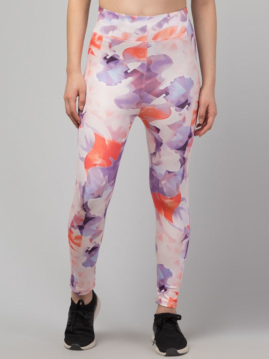 Women Pack Of 2 Printed Ankle Length Dry Fit Gym Tights