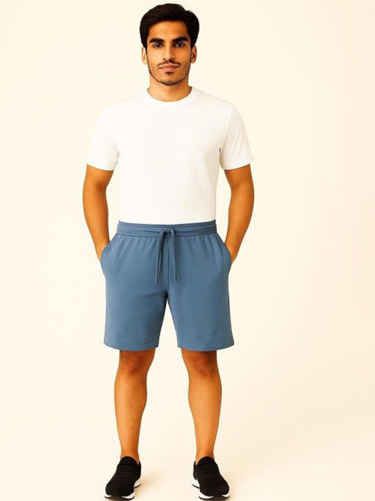 Men Regular Fit Mid-Rise Running Sports Shorts