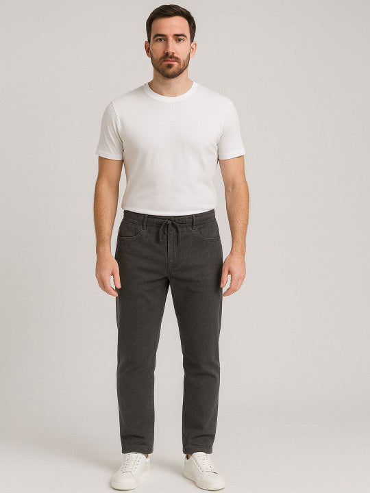 Men Mid-Rise Denim Trouser