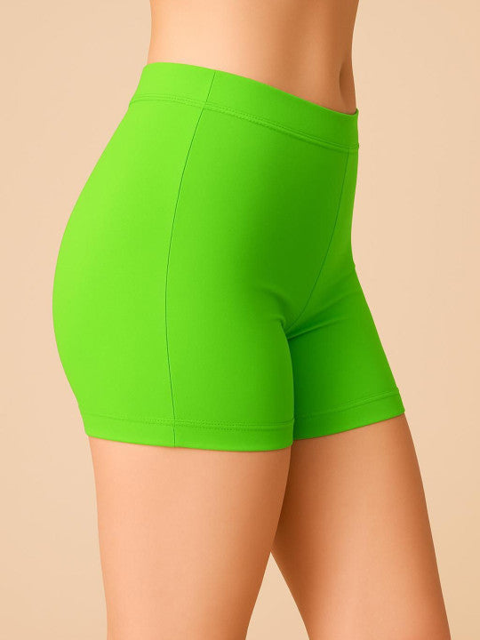 Women Combed Cotton Mid-Rise Lite Green  Boy Shorts Briefs