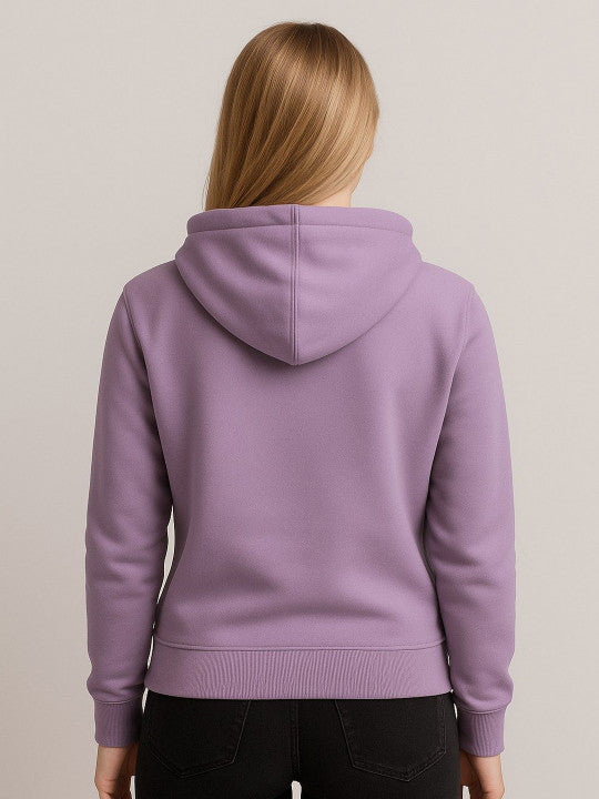 Women Hooded  Purple Sweatshirt