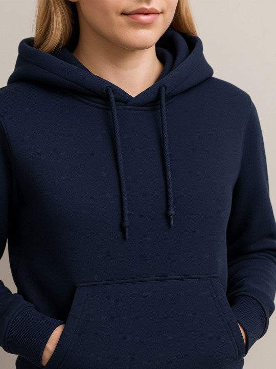 Women Hooded  Navy Sweatshirt