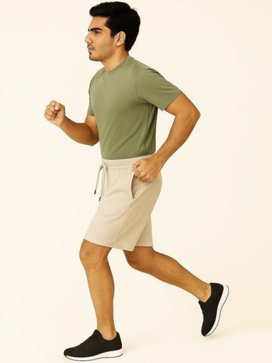 Men Regular Fit Mid-Rise Sports Running Shorts