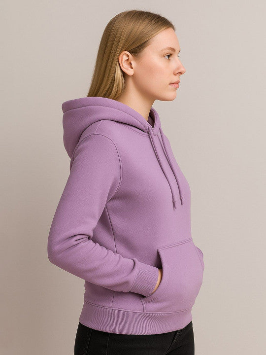 Women Hooded  Purple Sweatshirt