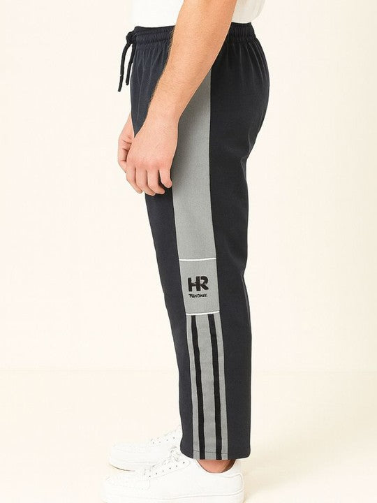 Men Mid Rise Black Track Pants