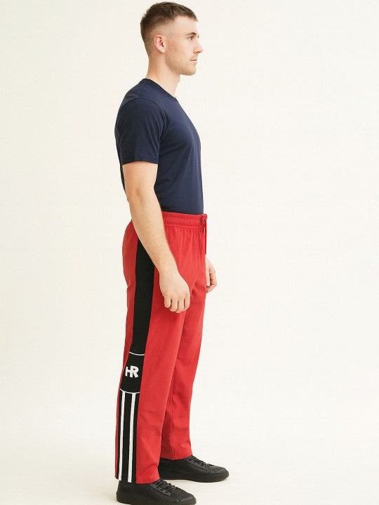 Men Mid Rise Red Track Pants