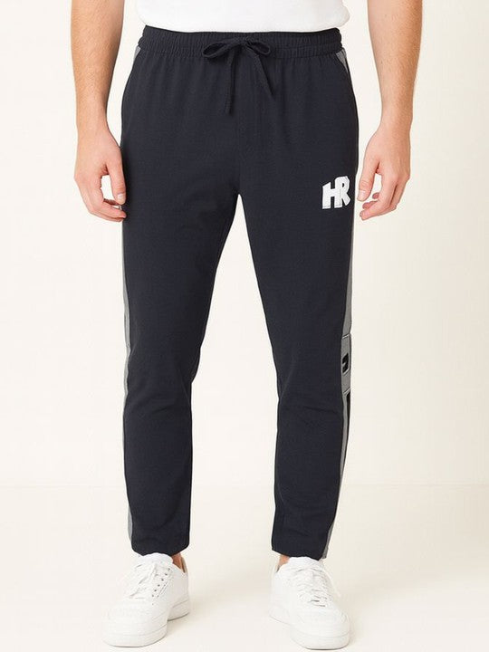 Men Mid Rise Black Track Pants