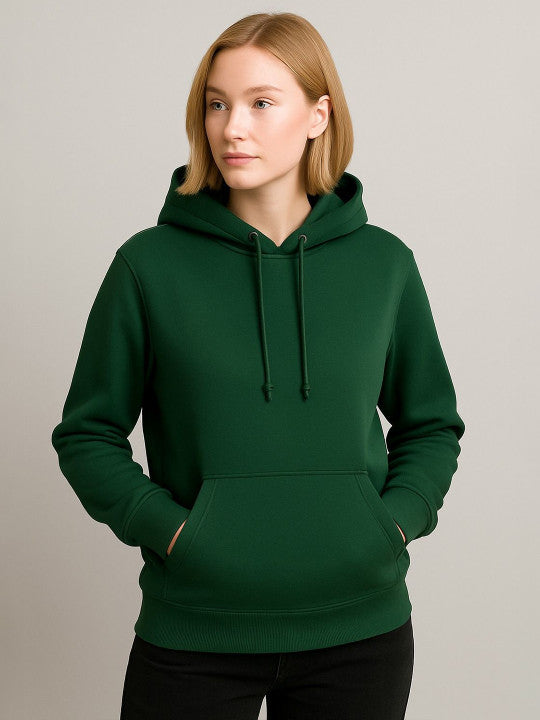 Women Hooded  Olive Sweatshirt