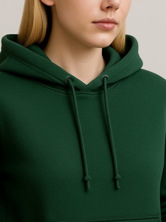 Women Hooded  Olive Sweatshirt