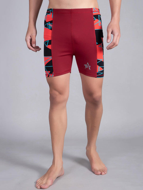 Men Printed Swim Bottoms