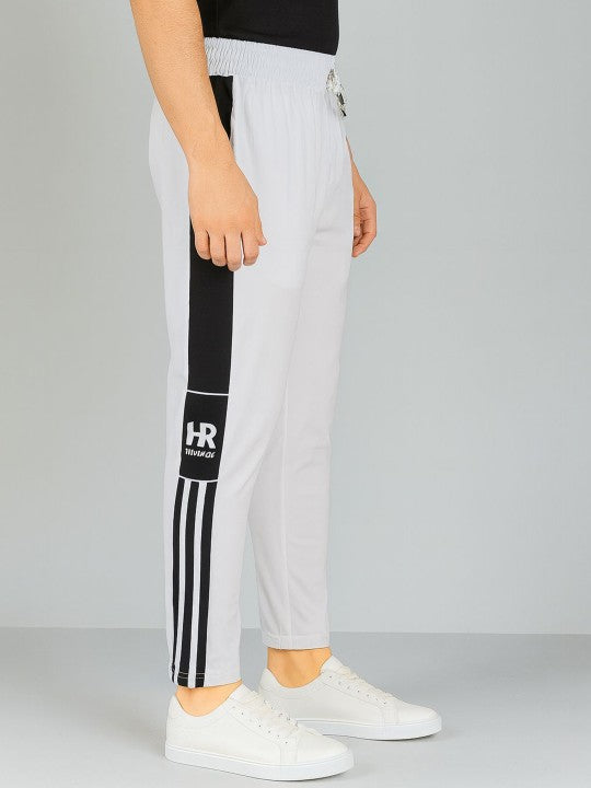 Men Mid-Rise White  Track Pants