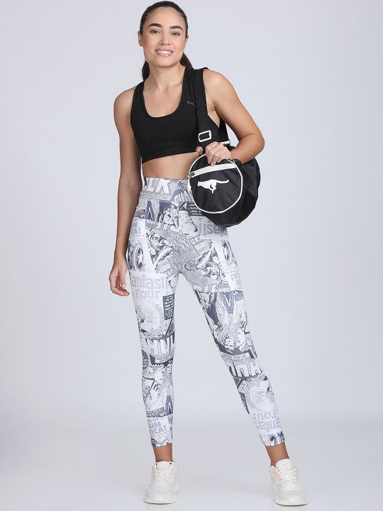 Women Pack of 2 Printed Dry Fit Ankle Length Gym Tights