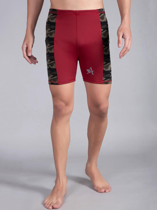 Men Camouflage Printed Swim Shorts