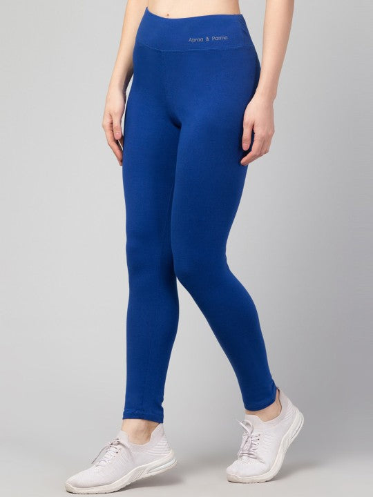 Women Solid High-Rise Ankle Length Tights