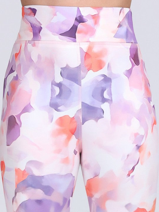 Women Printed High Waist Dry Fit Ankle Length Tights