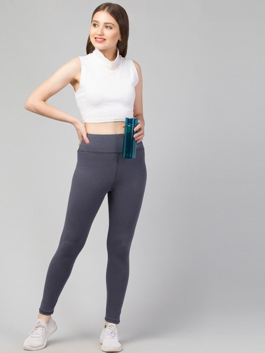 Women Slim Fit High-Rise Ankle Length Tights