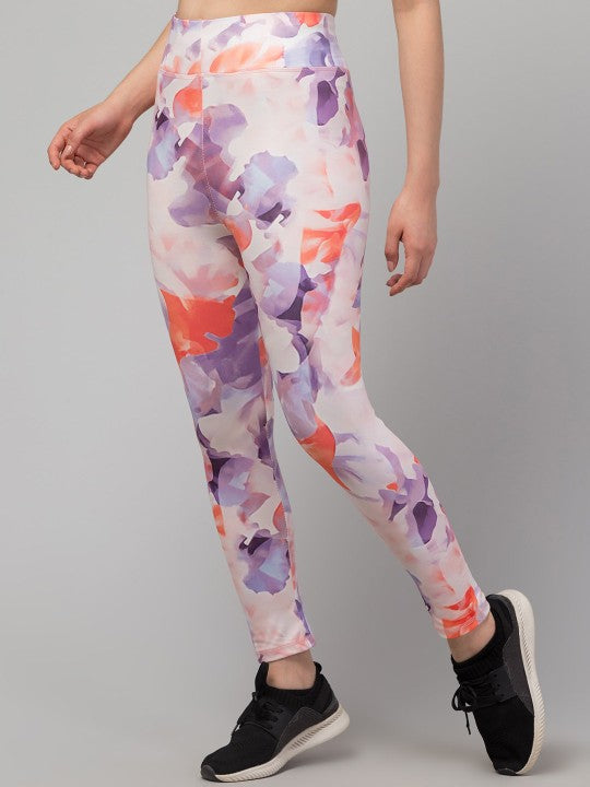 Women Pack of 2 Printed Dry Fit Ankle Length Gym Tights