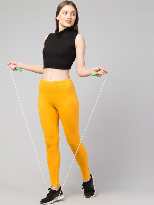 Women Slim Fit High-Rise Ankle Length Gym Tights