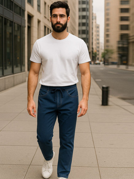 Men Comfort Straight Denim Trouser