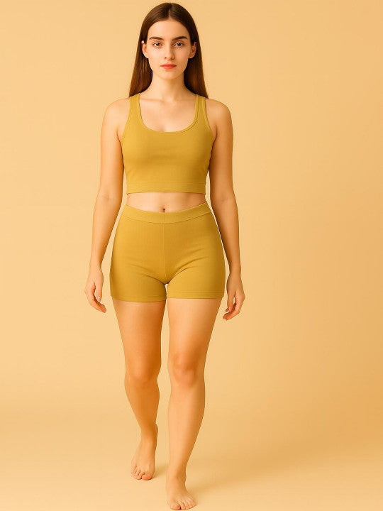 Women Combed Cotton Mid-Rise Dark Skin  Boy Shorts Briefs