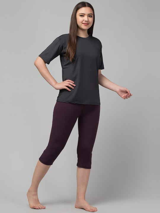 Round Neck Short Sleeves Swim Set