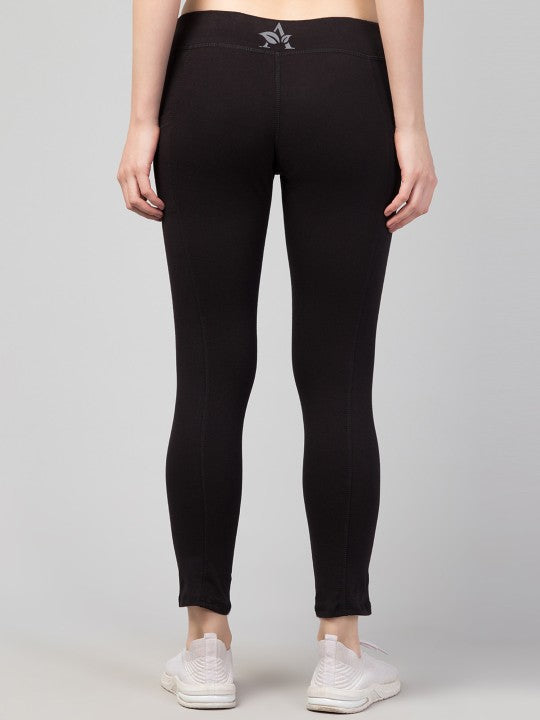 Women Slim Fit Pocket Detail Sports Tights