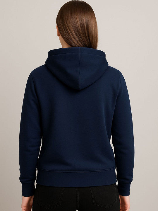 Women Hooded  Navy Sweatshirt