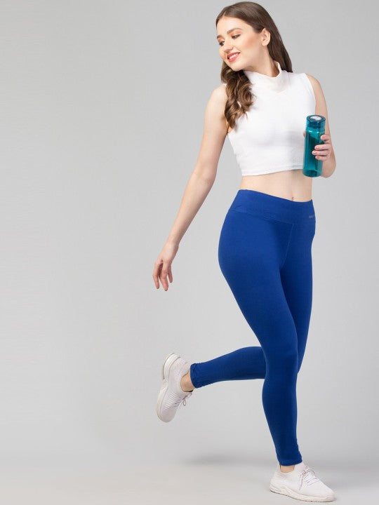 Women Solid High-Rise Ankle Length Tights
