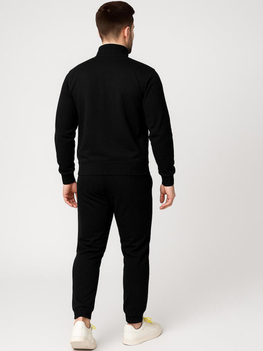 Men’s Stretch Black Tracksuit Set