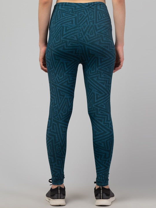 Women Pack Of 2 Printed Dry Fit Ankle Length Gym Tights