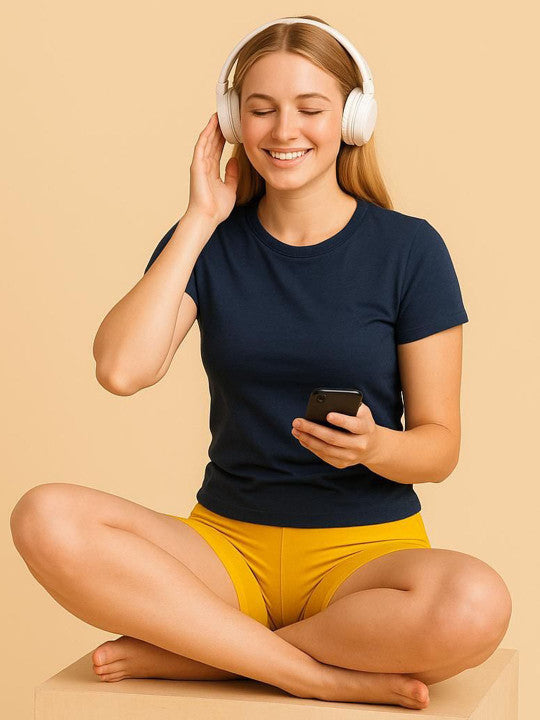 Women Combed Cotton Mid-Rise Dark Yellow  Boy Shorts Briefs