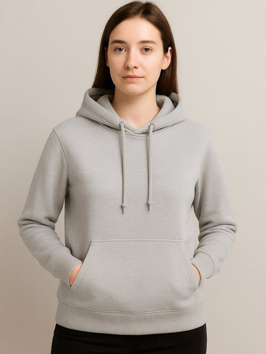 Women Hooded  Grey Sweatshirt